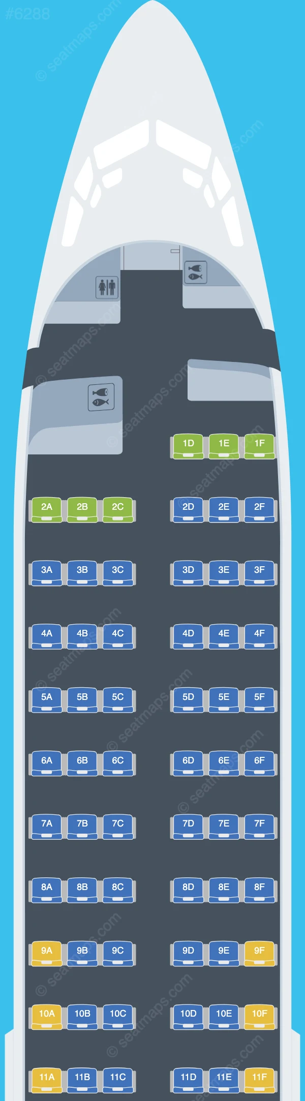 UTair Boeing 737-400 seatmap preview