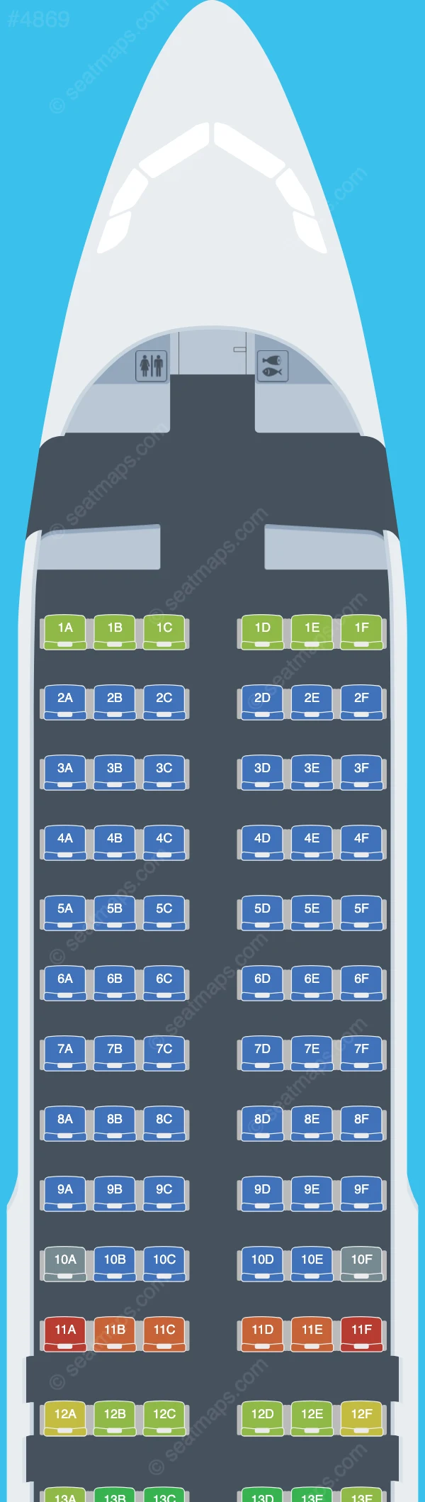SmartLynx Airlines Estonia Airbus A320-200 seatmap preview