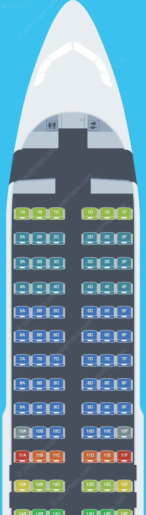 Flyadeal Airbus A320neo seatmap preview