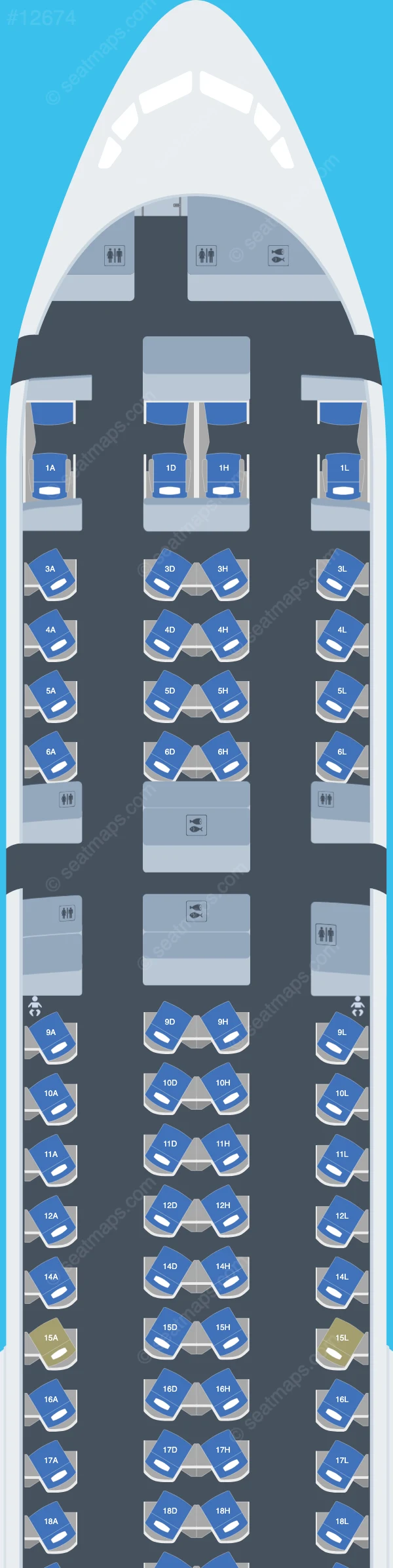 Air France Boeing 777-300ER V.5 seatmap preview