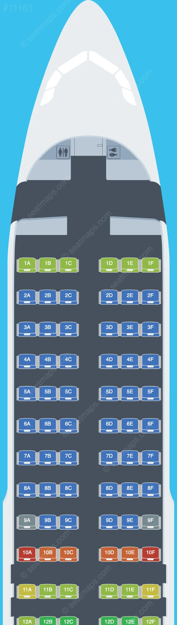 Aero Dili Airbus A320-200 seatmap preview