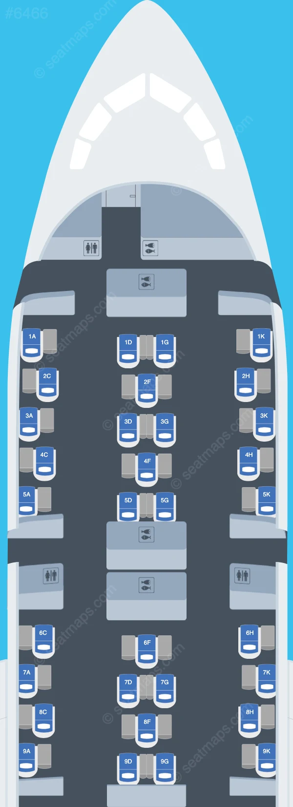 ANA - All Nippon Airways Boeing 787-8 V.3 seatmap preview