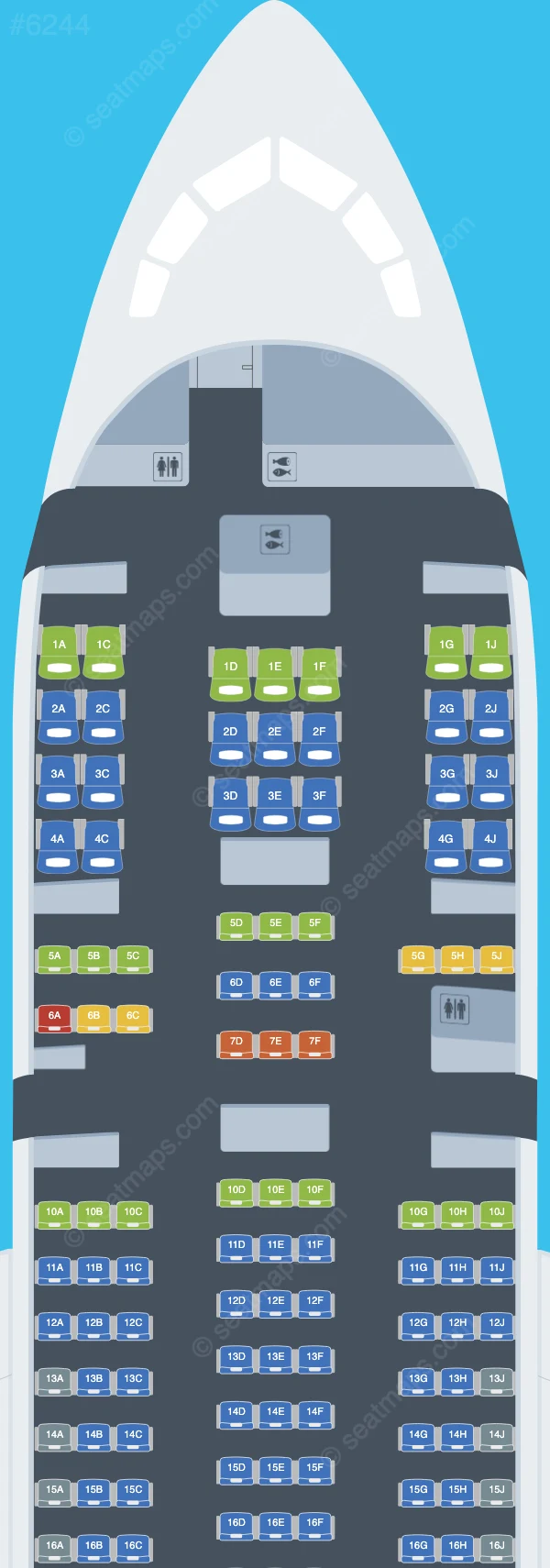 TUI fly (Netherlands) Boeing 787-8 seatmap preview