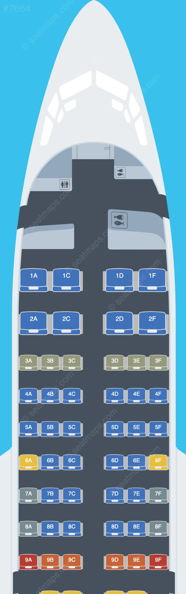 Nam Air Boeing 737-500 V.1 seatmap preview