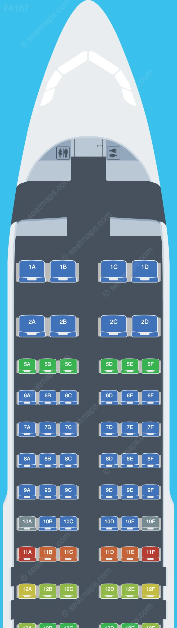 Flynas Airbus A320-200 seatmap preview