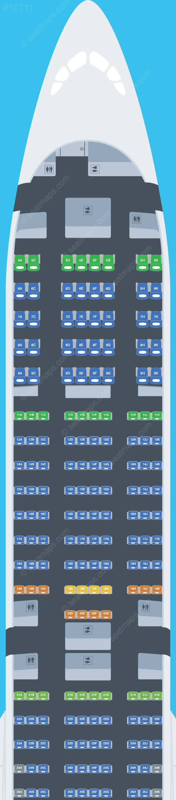 French Bee Airbus A350-1000 seatmap preview