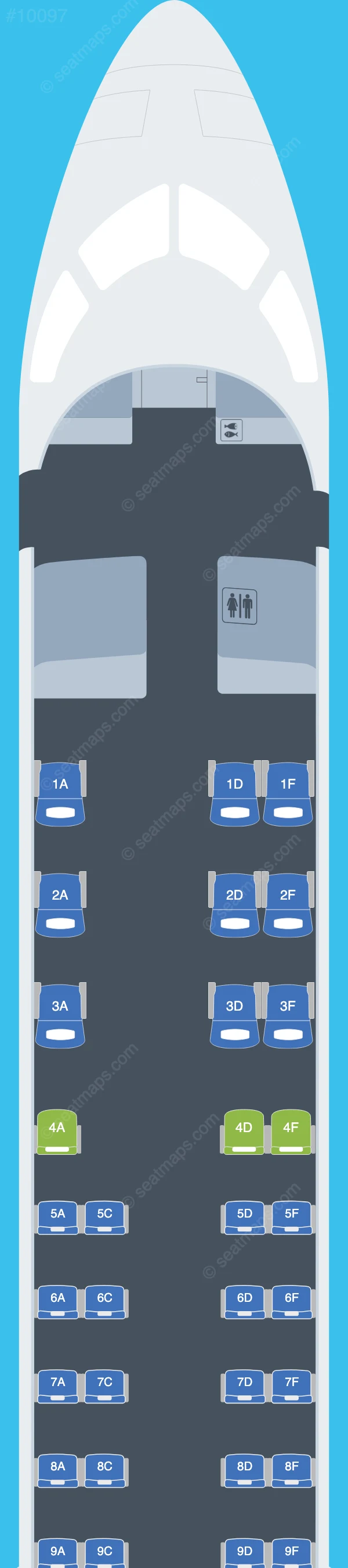 American Airlines Bombardier CRJ900 V.3 seatmap preview