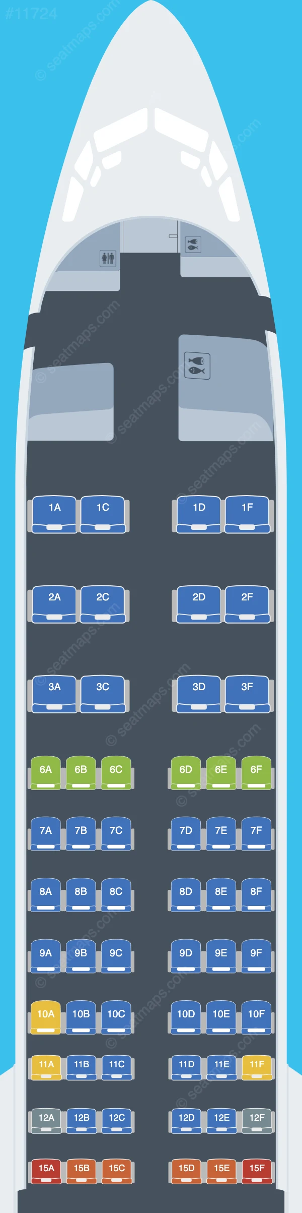 Alaska Airlines Boeing 737 MAX 8 V.1 seatmap preview