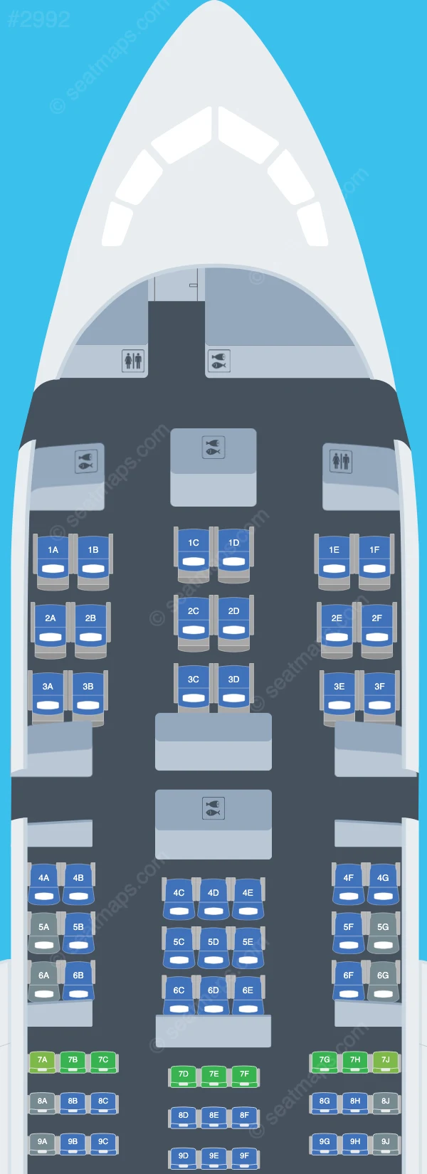 LOT Polish Airlines Boeing 787-8 seatmap preview