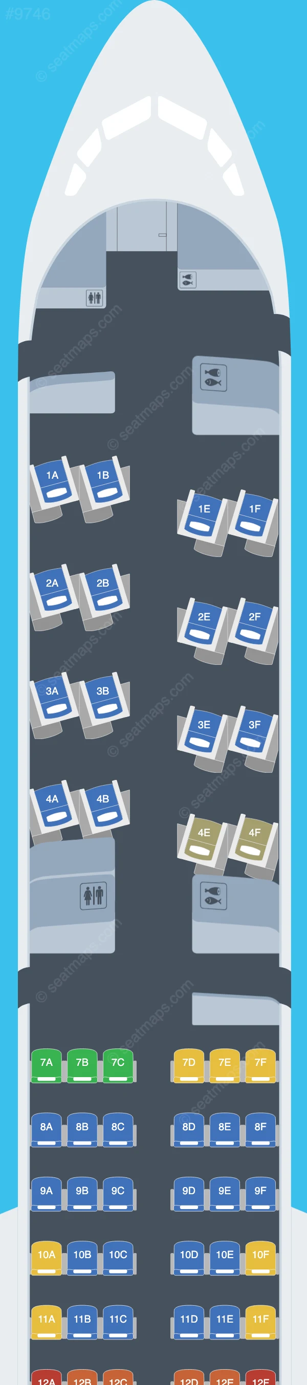 United Boeing 757-200 seatmap preview