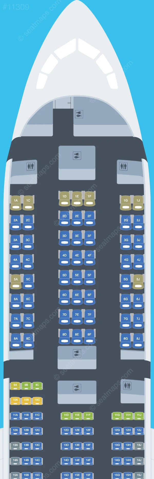 Norse Atlantic UK Boeing 787-9 seatmap preview