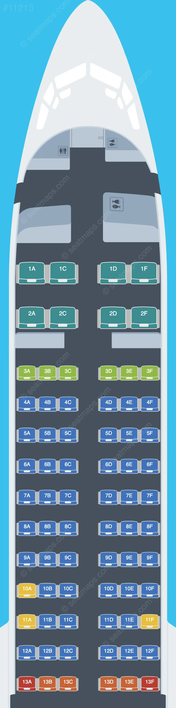 Akasa Air Boeing 737 MAX 8 V.3 seatmap preview