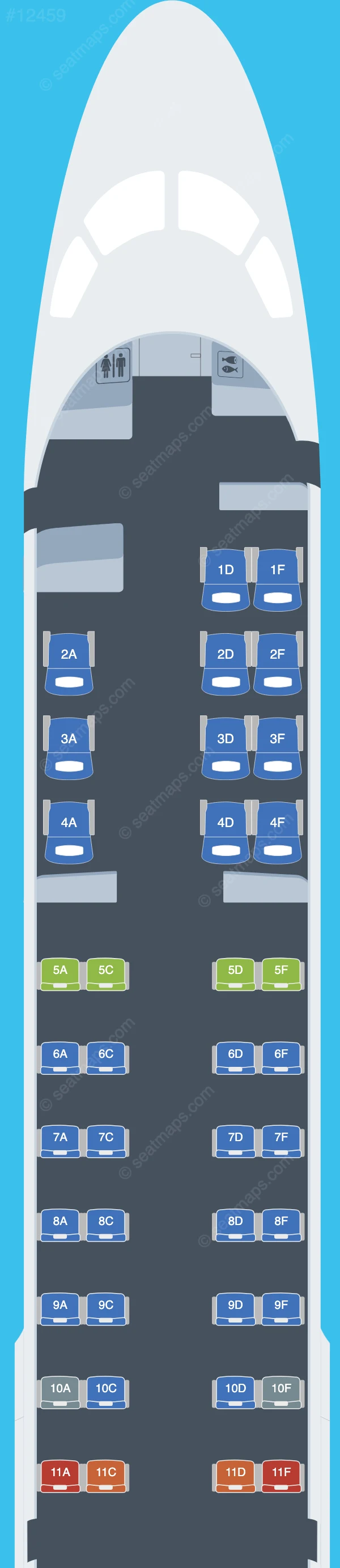 Airlink Embraer E190 V.2 seatmap preview