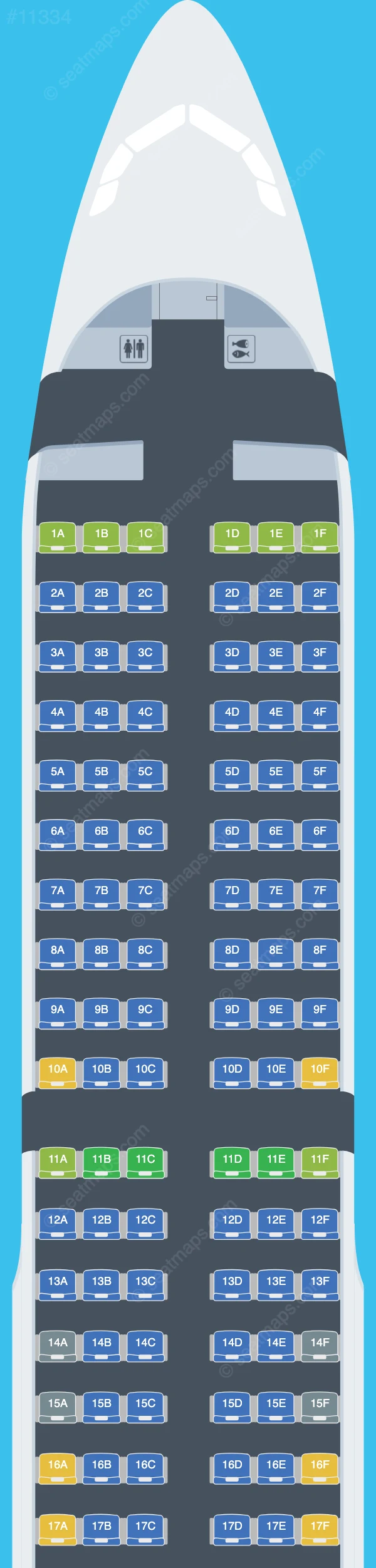 Marabu Airbus A321-200 seatmap preview