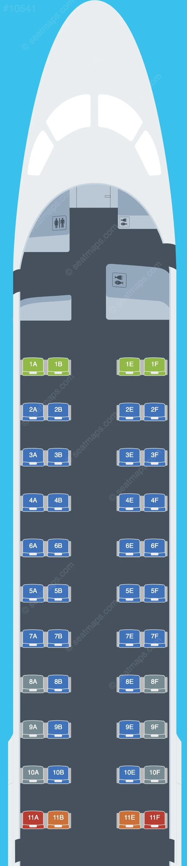 Alliance Airlines Embraer E190 V.3 seatmap preview