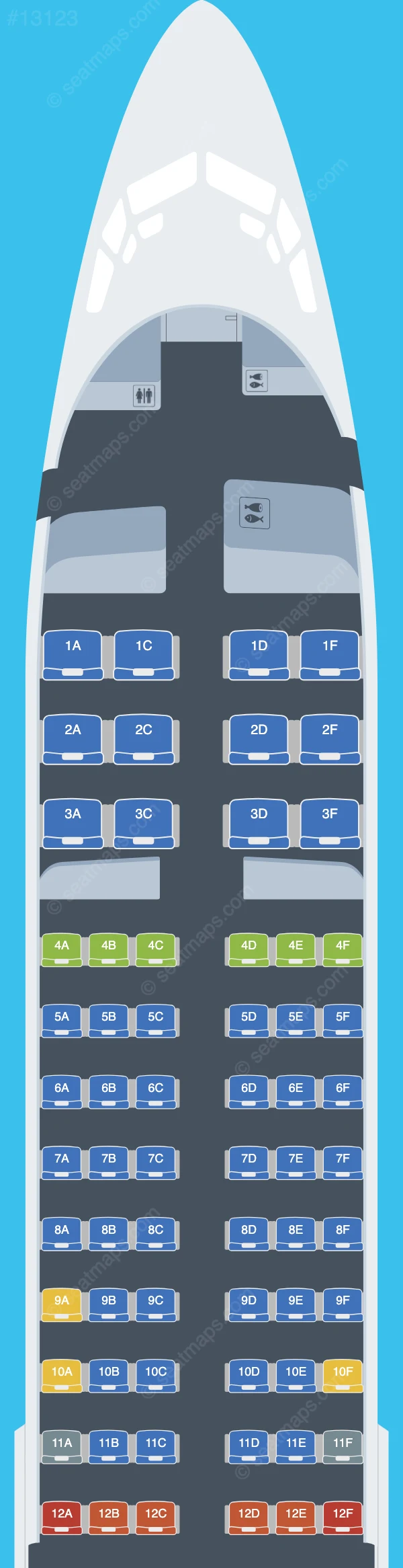 RwandAir Boeing 737-800 V.2 seatmap preview