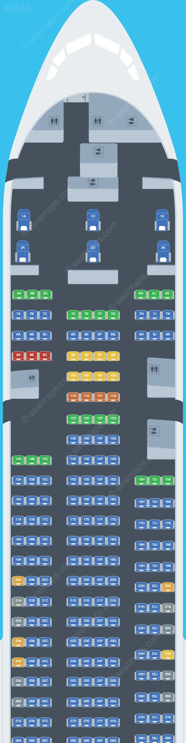 Nordwind Airlines Boeing 777-300ER seatmap preview