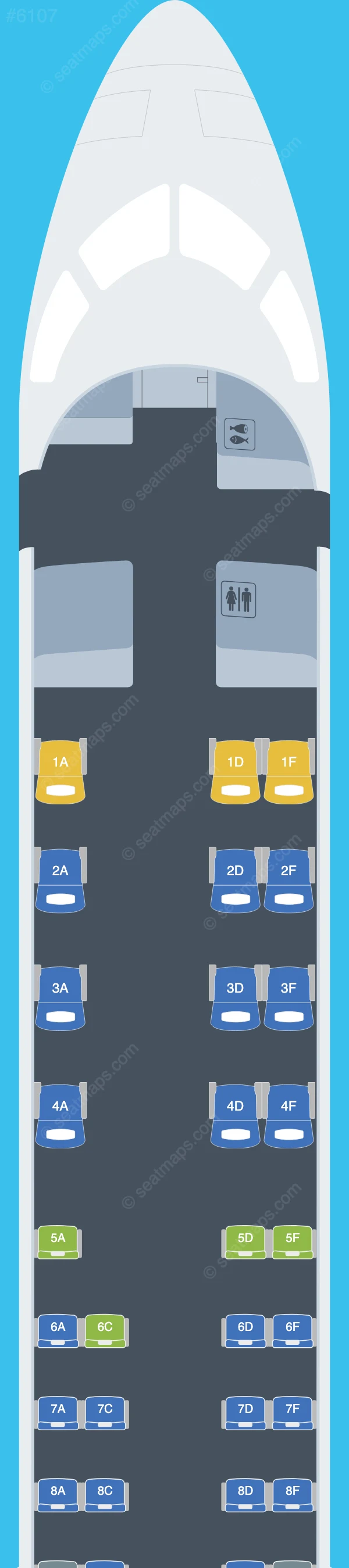 Mesa Airlines Bombardier CRJ900 V.2 seatmap preview