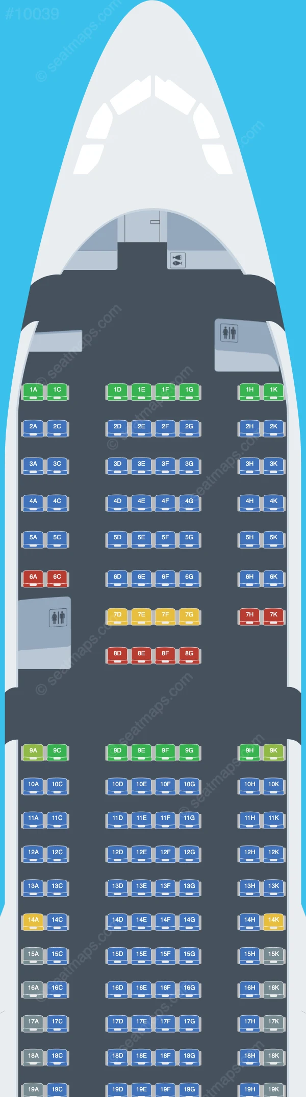Titan Airways Airbus A330-200 V.2 seatmap preview