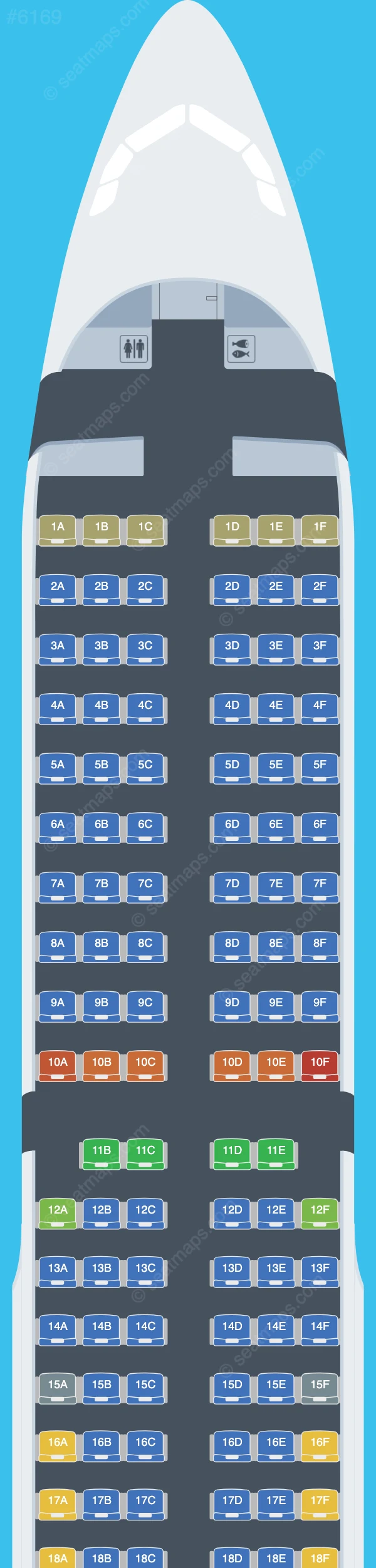SmartLynx Airbus A321-200 V.3 seatmap preview