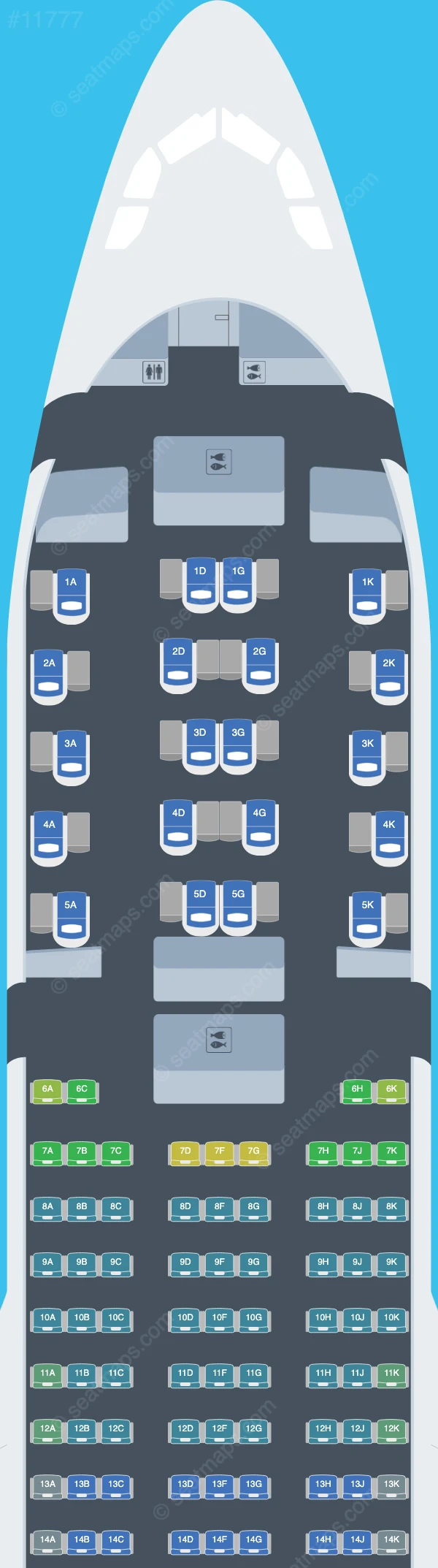Wamos Air Airbus A330-200 V.5 seatmap preview