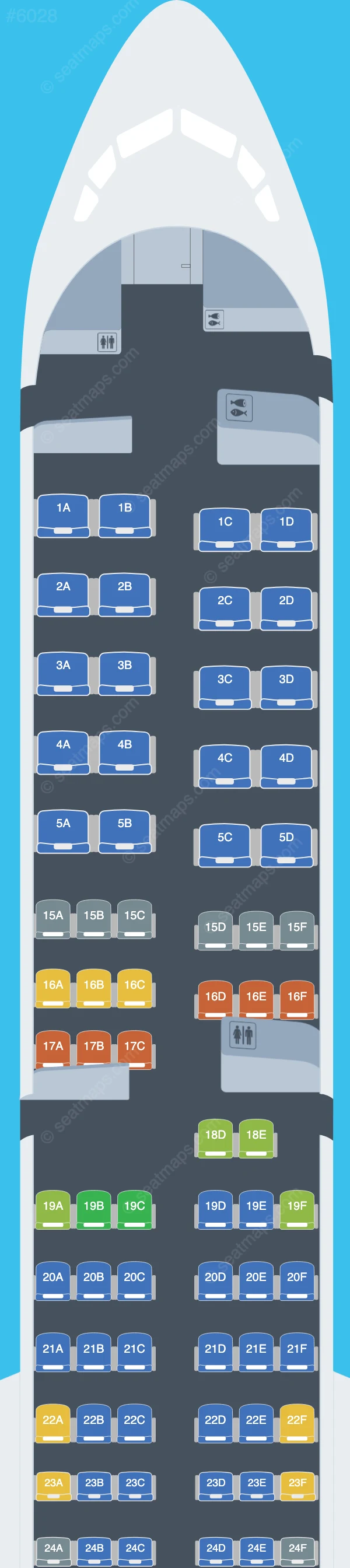 Delta Boeing 757-200 V.1 seatmap preview