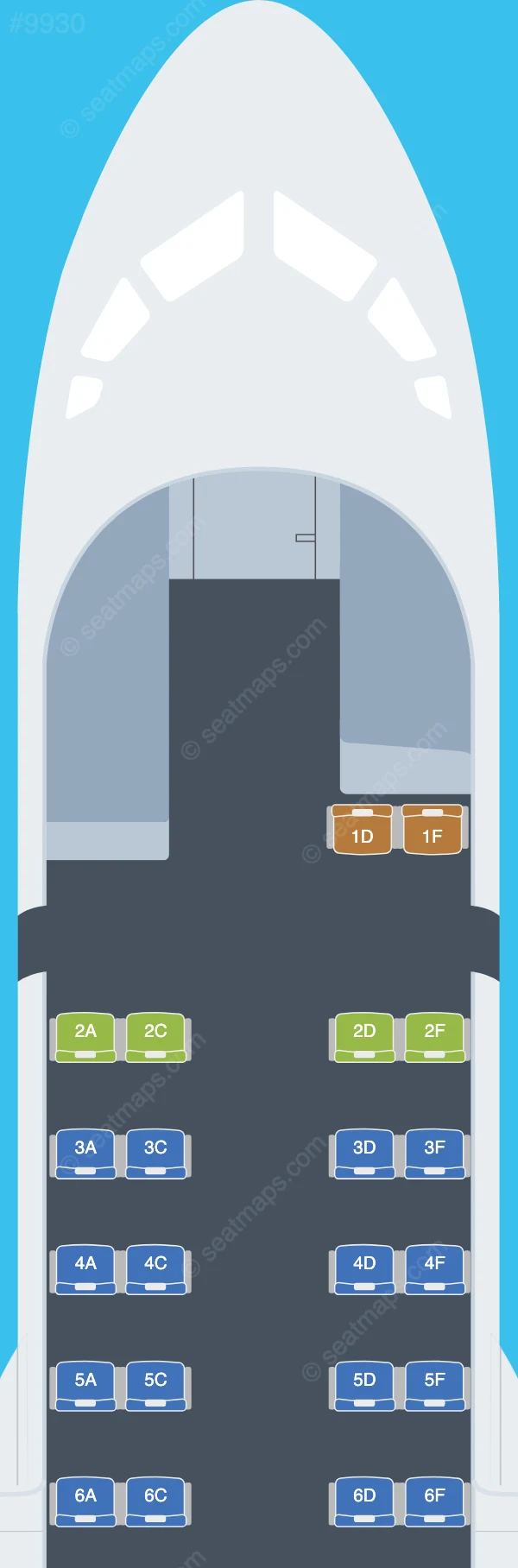 NyxAir ATR 42-500 seatmap preview