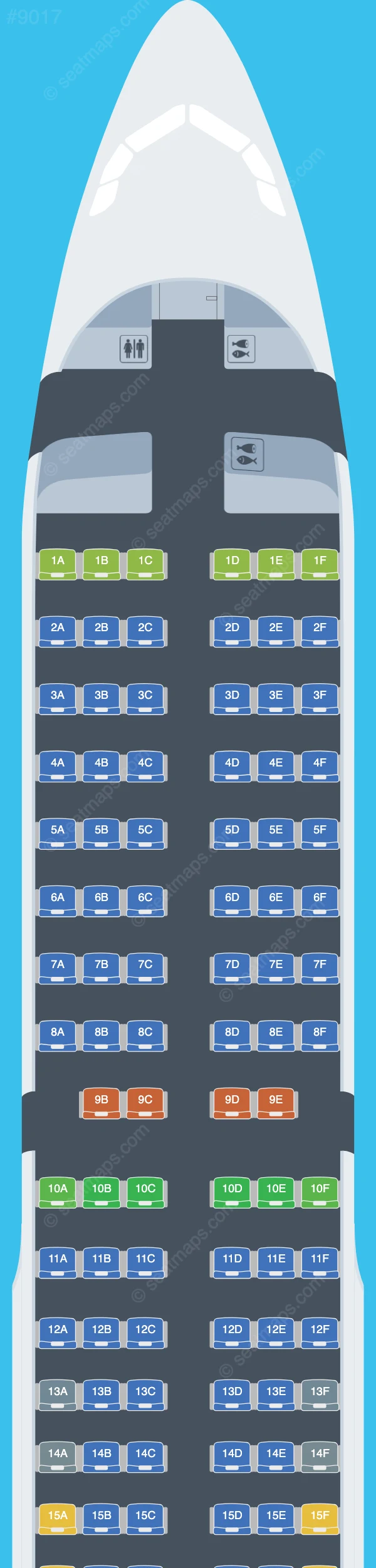 British Airways Airbus A321-200 seatmap preview