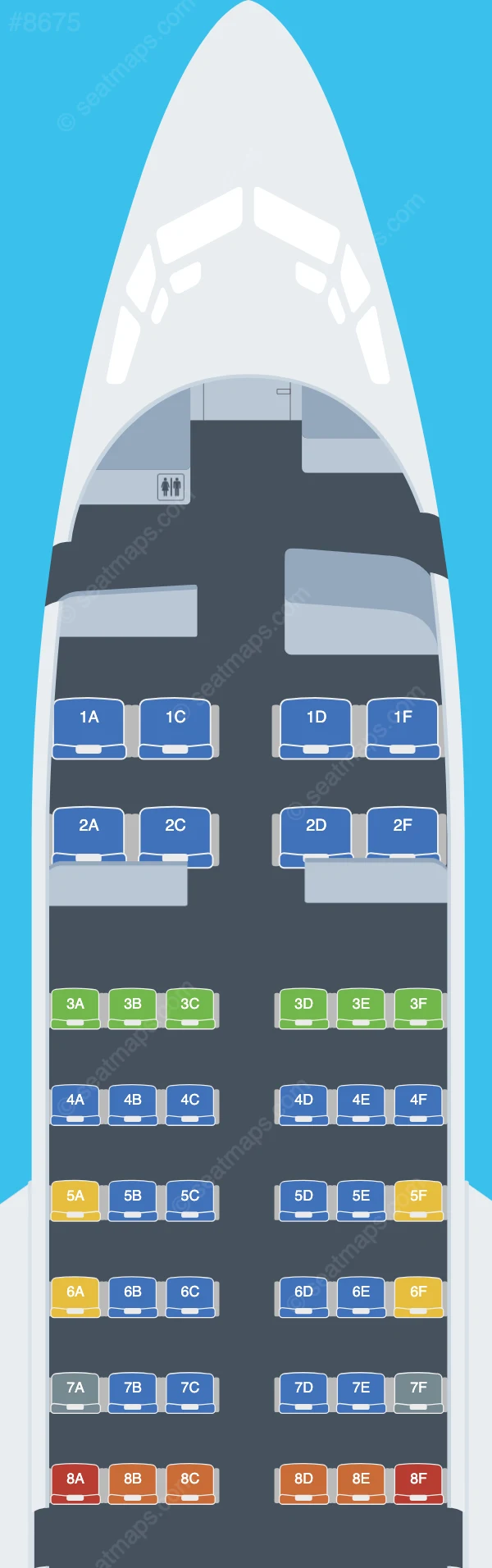 Aero Contractors Boeing 737-500 seatmap preview