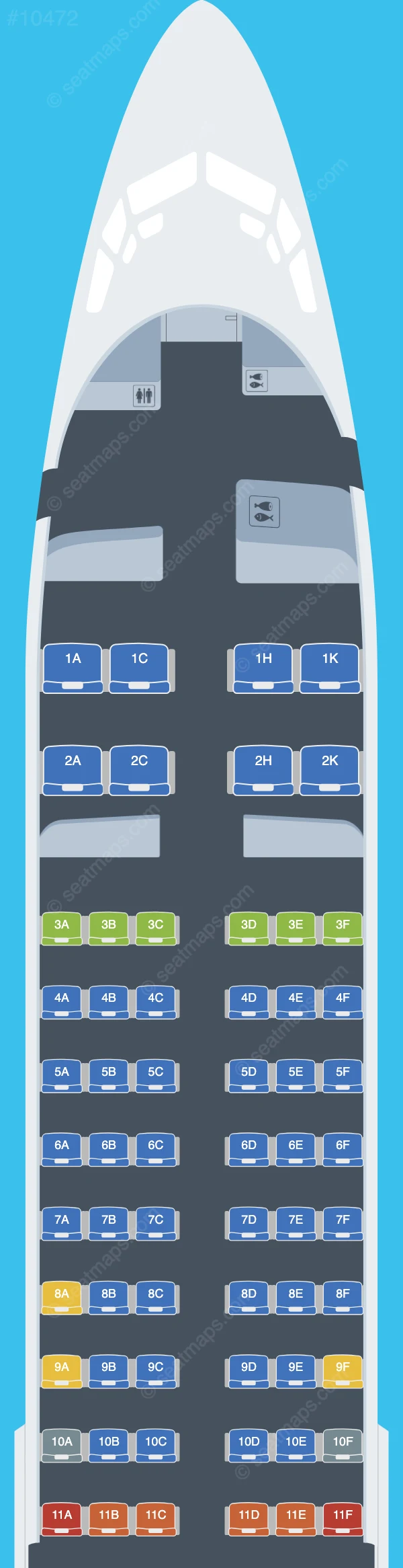 Alrosa Aviakompania Boeing 737-800 V.2 seatmap preview