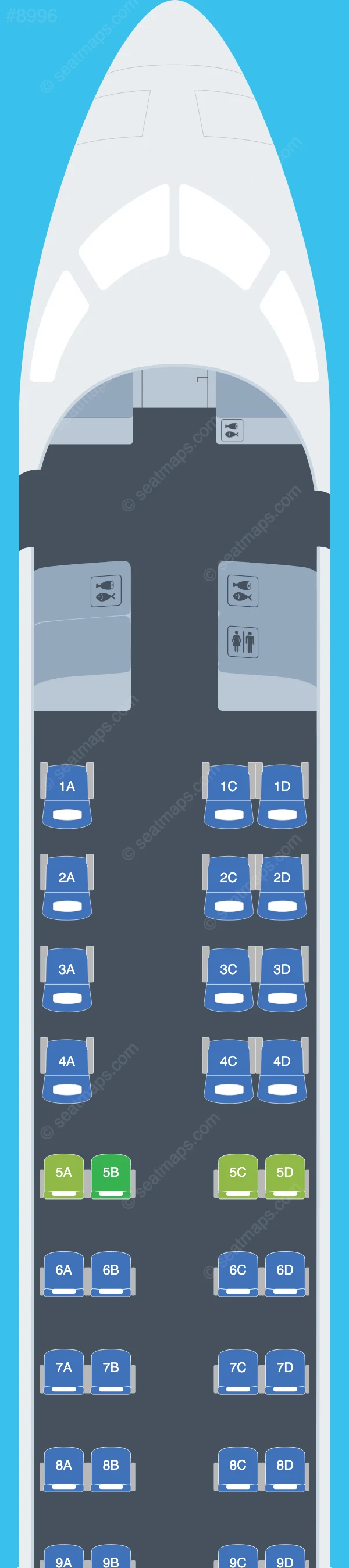 Delta Bombardier CRJ900 V.2 seatmap preview