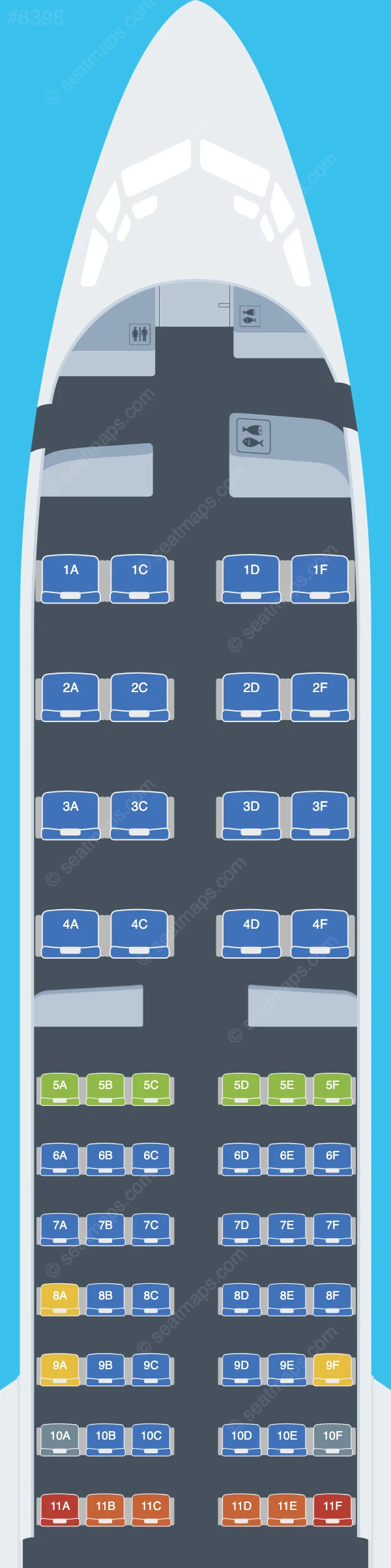 Icelandair Boeing 737 MAX 8 seatmap preview
