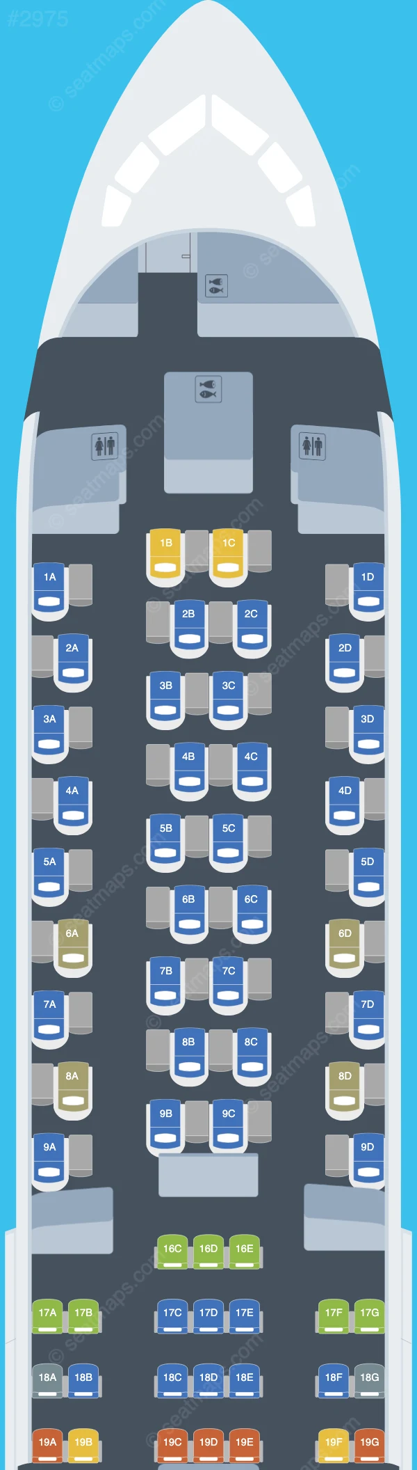 Delta Boeing 767-300ER V.3 seatmap preview
