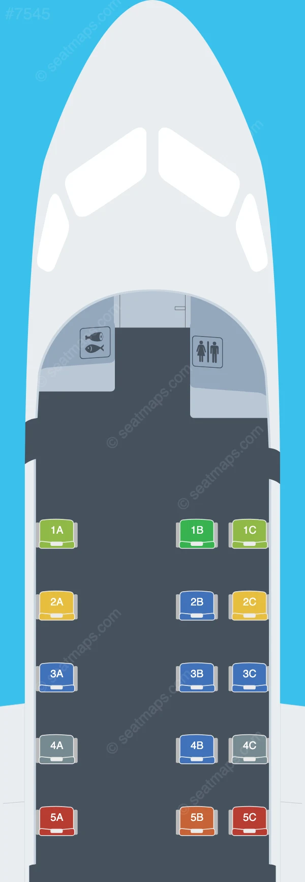 REX Airlines Saab S340 V.1 seatmap preview