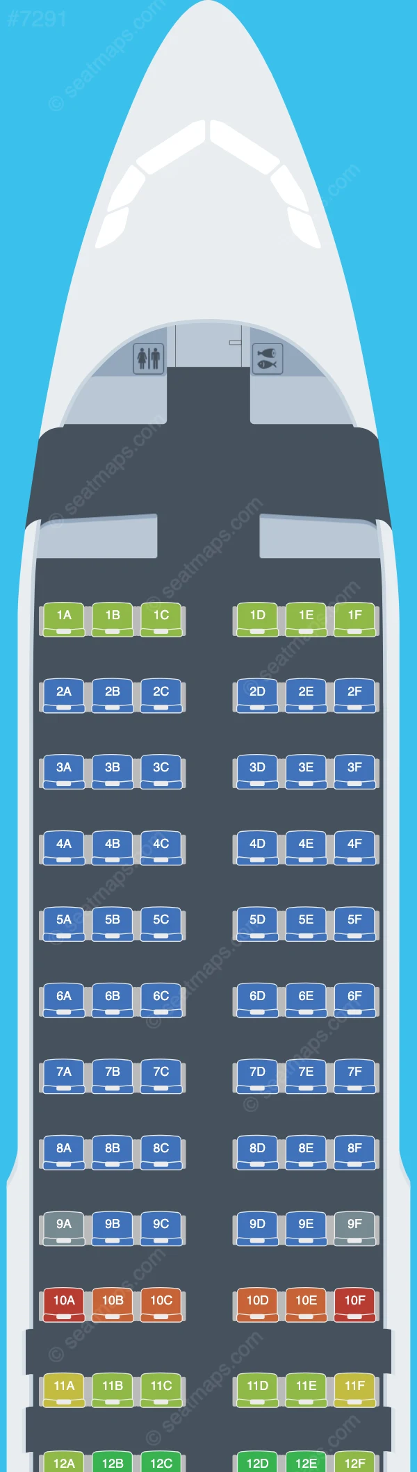 Eurowings Airbus A320-200 V.2 seatmap preview