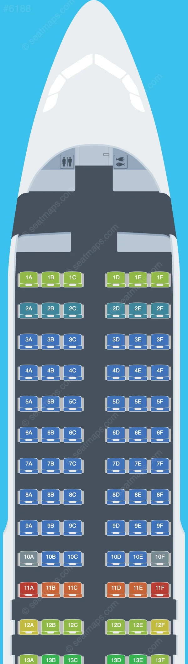 Spring Airlines Airbus A320-200 V.2 seatmap preview