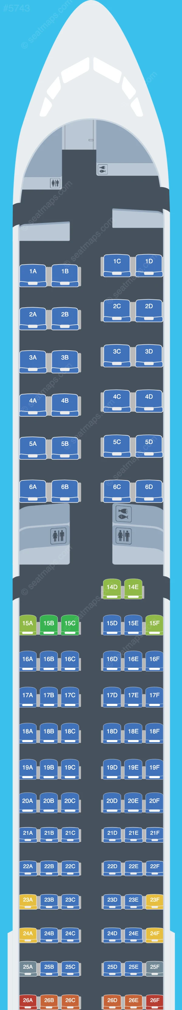 Delta Boeing 757-300 seatmap preview