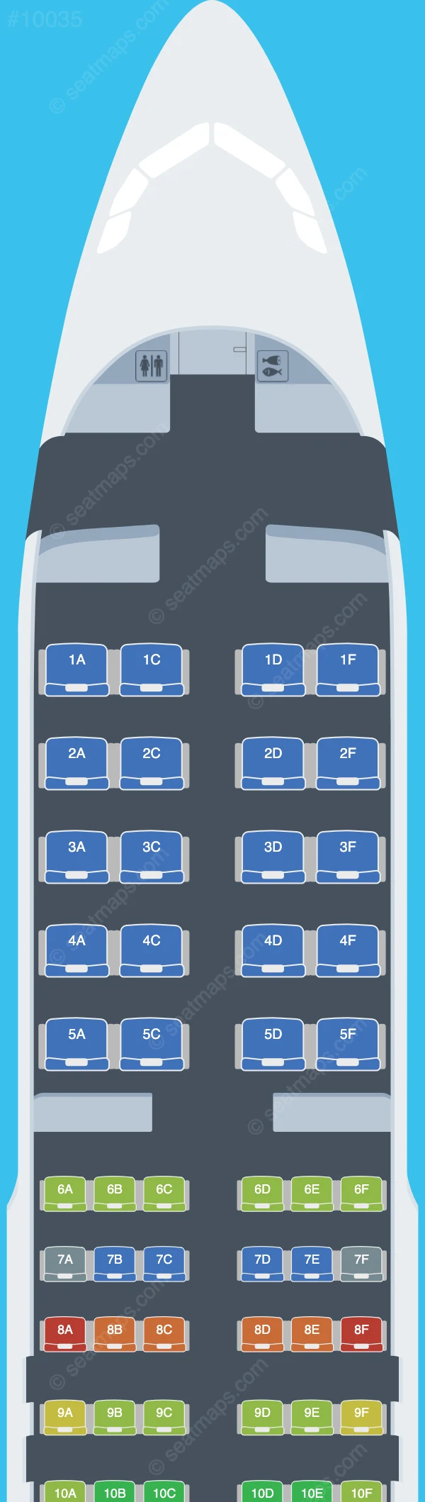 Aeroflot Airbus A320-200 V.2 seatmap preview