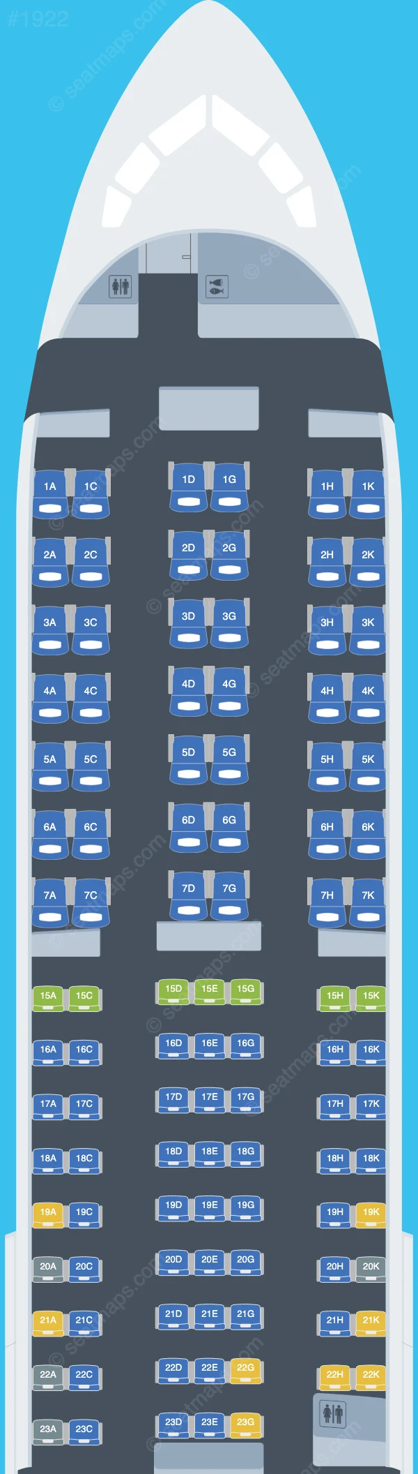 Japan Airlines - JAL Boeing 767-300ER V.3 seatmap preview