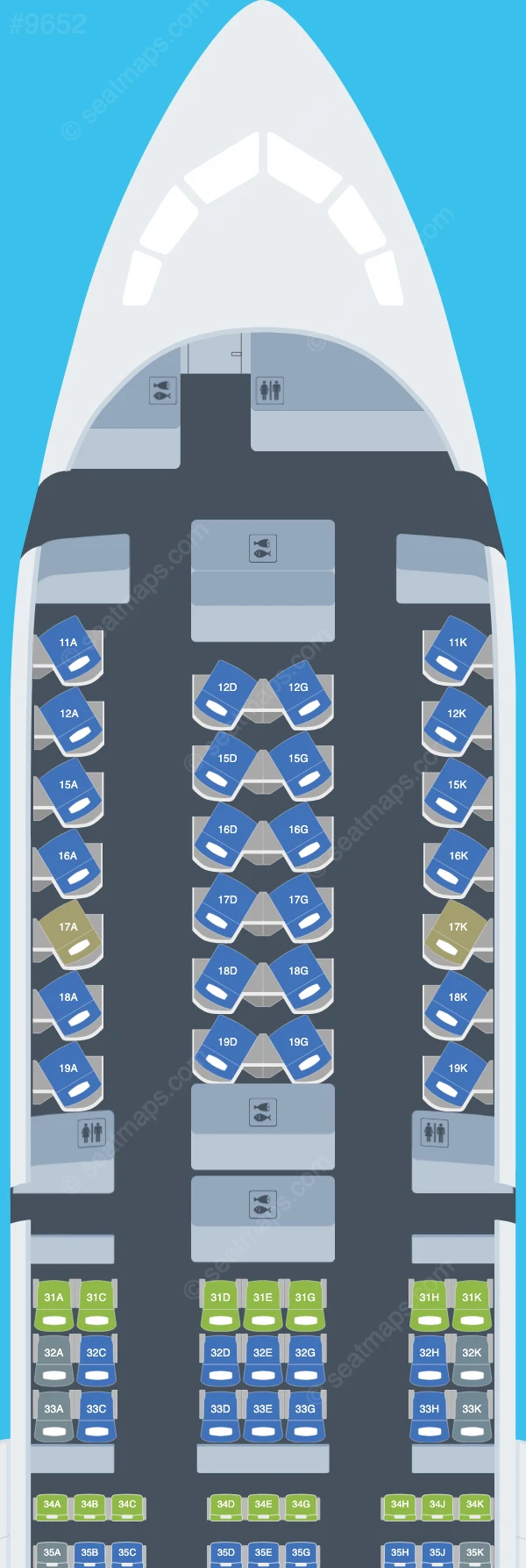 Hainan Airlines Boeing 787-9 V.2 seatmap preview