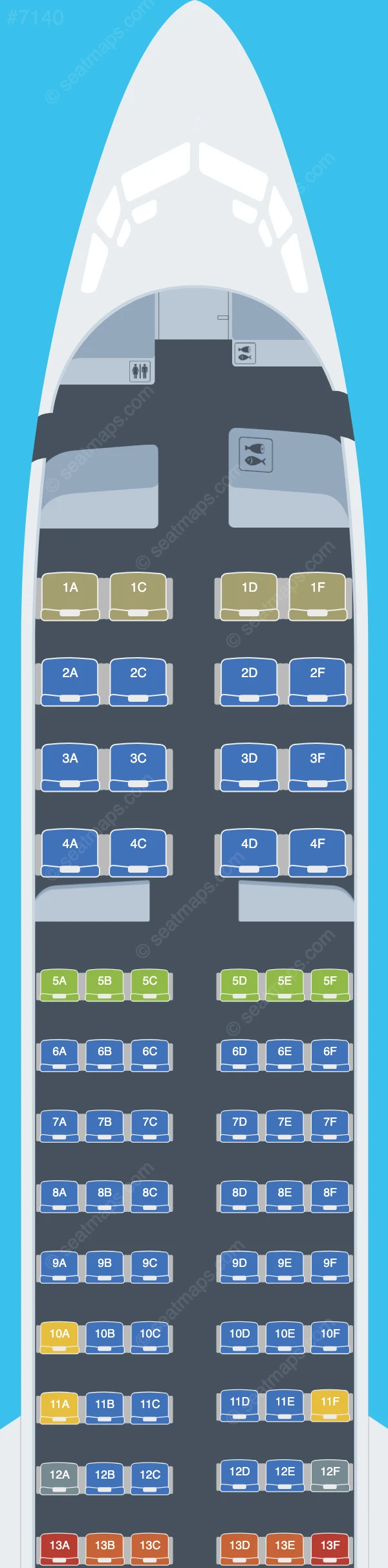 Somon Air Boeing 737-900 ER seatmap preview