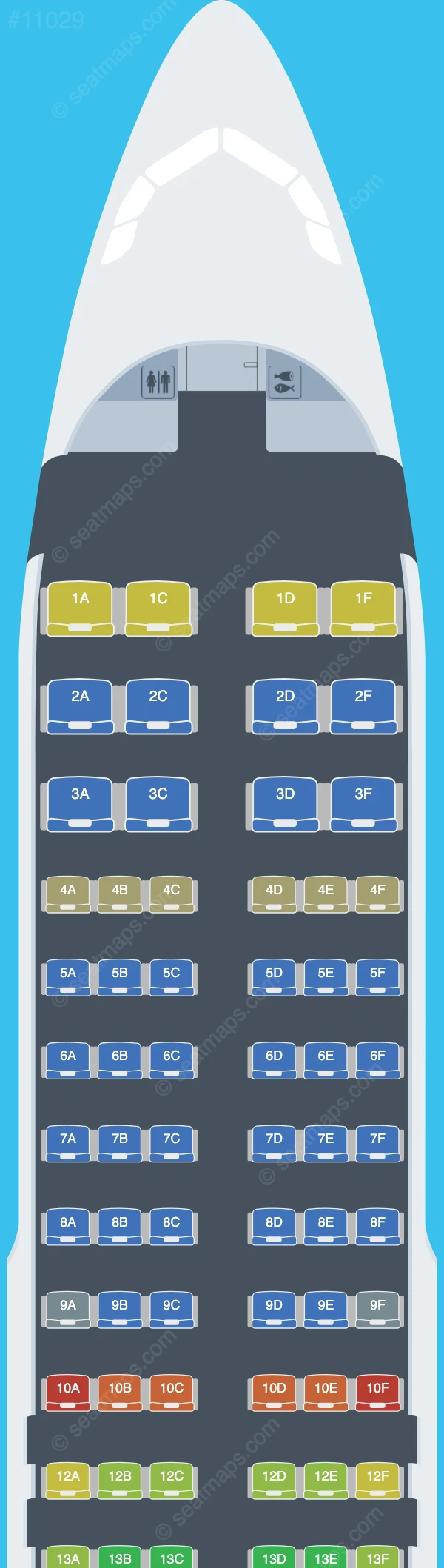 LIFT Airbus A320-200 seatmap preview