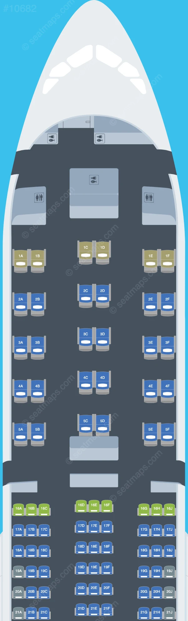 Delta Airbus A350-900 V.2 seatmap preview