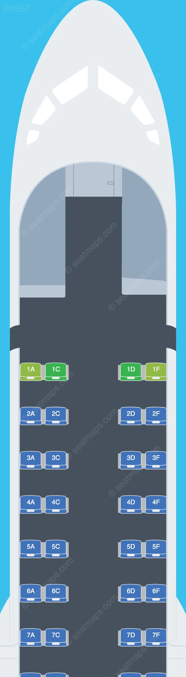 DAT ATR 72-200 V.1 seatmap preview