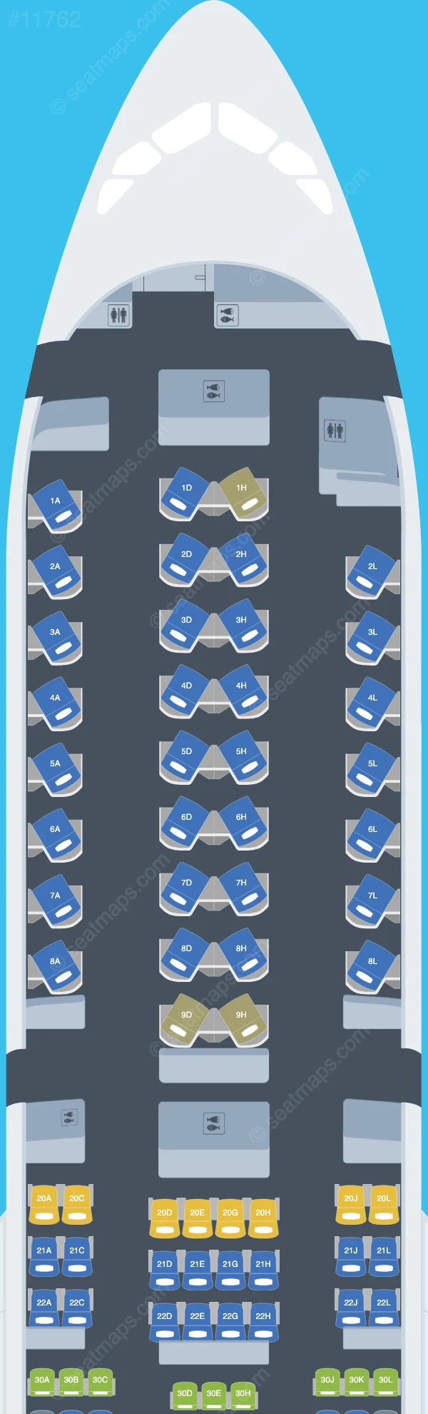 ITA Airways Airbus A350-900 seatmap preview