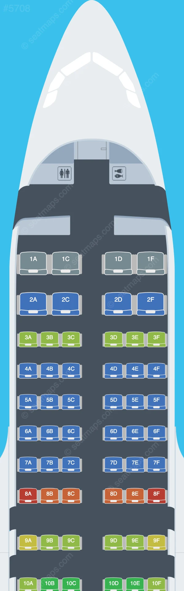 Bulgaria Air Airbus A319-100 seatmap preview