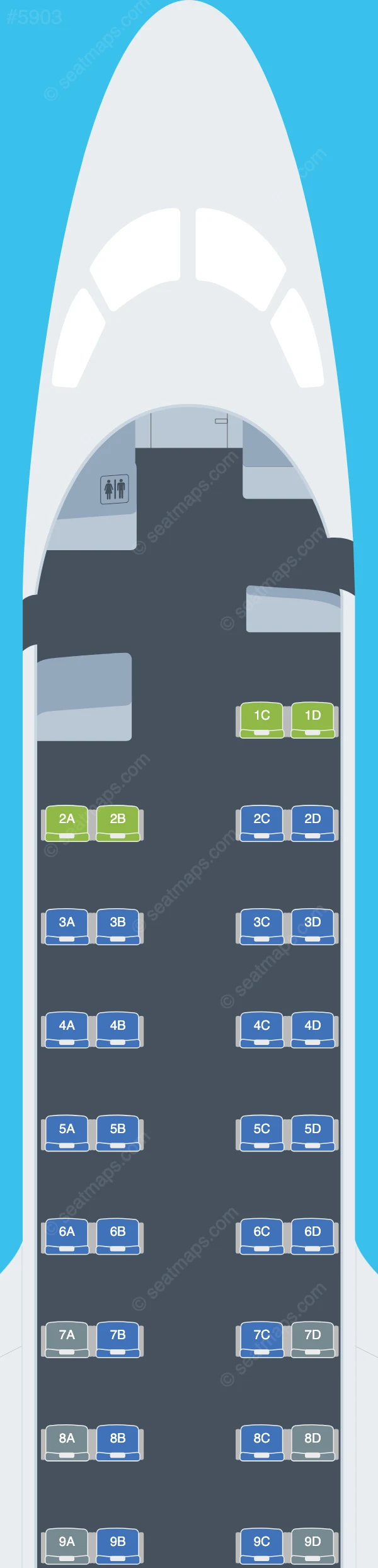LOT Polish Airlines Embraer E170 V.2 seatmap preview