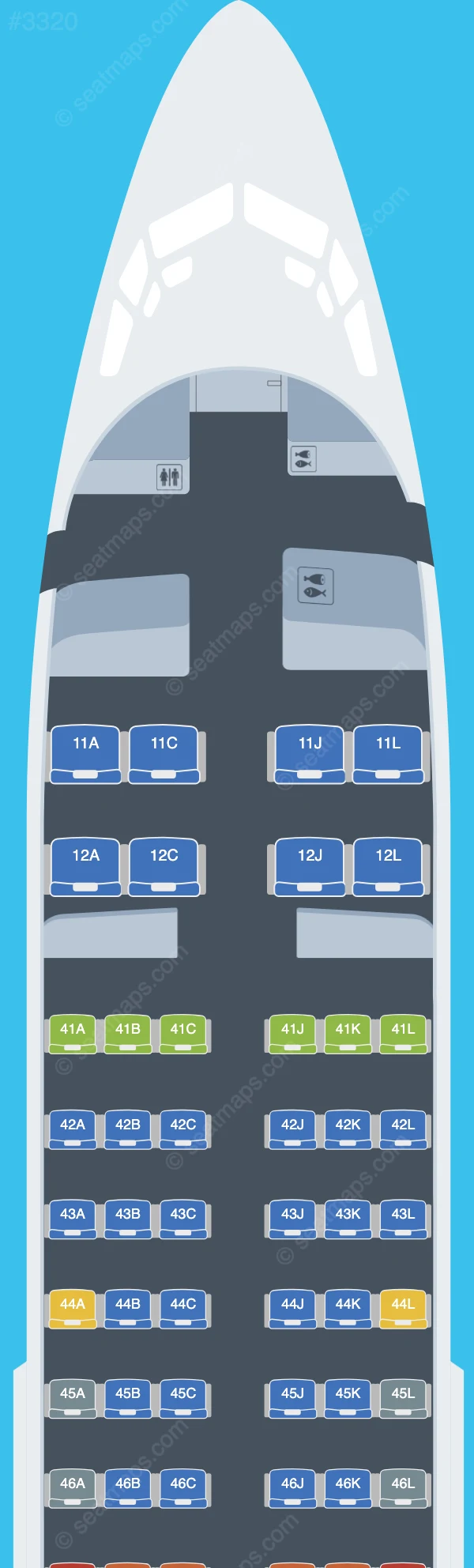 XiamenAir Boeing 737-700 seatmap preview