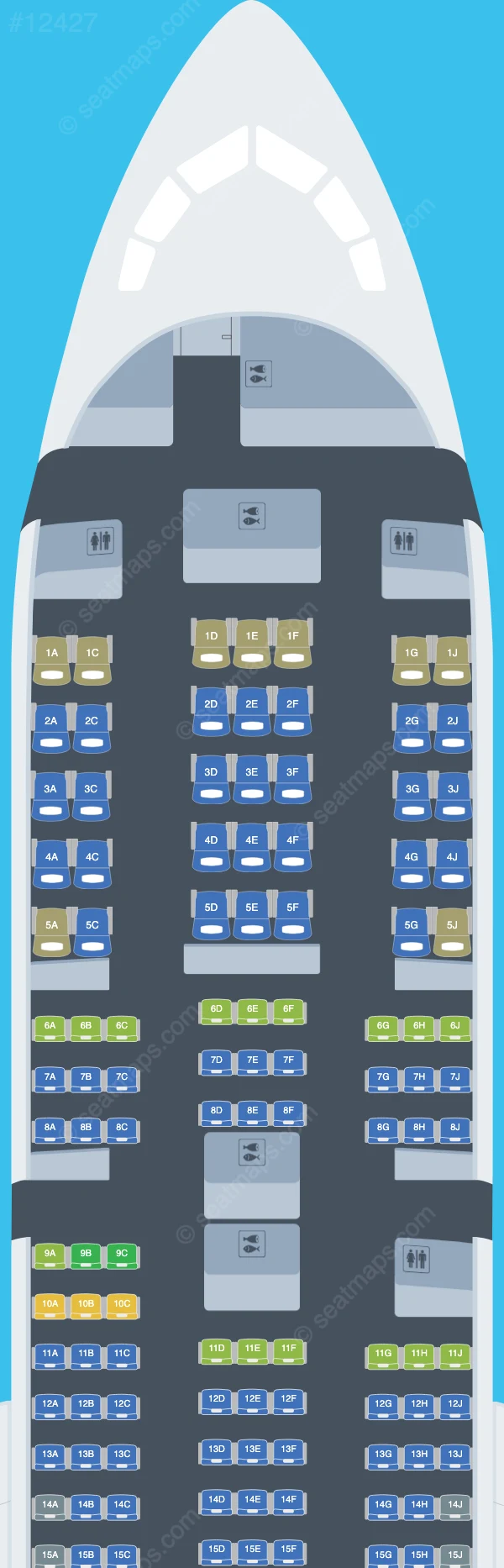 Norse Atlantic Airways Boeing 787-9 V.2 seatmap preview