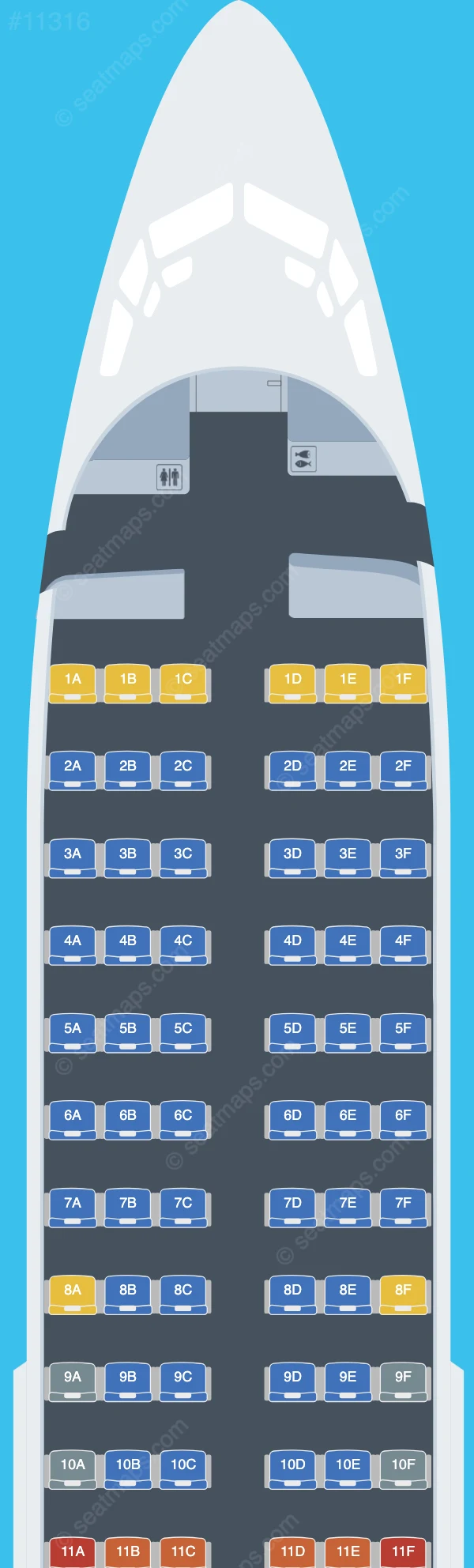 Jettime Boeing 737-700 seatmap preview